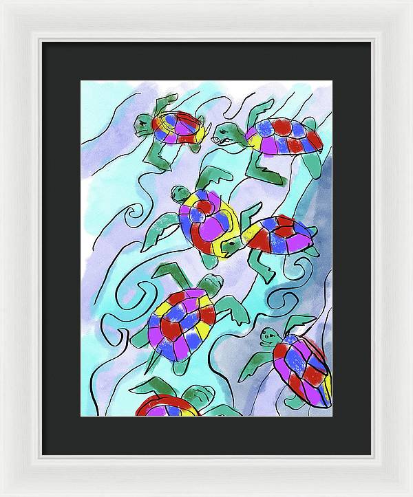 Sea Turtles - Framed Print