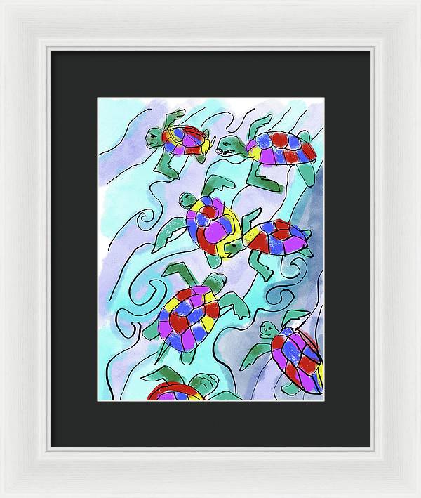 Sea Turtles - Framed Print