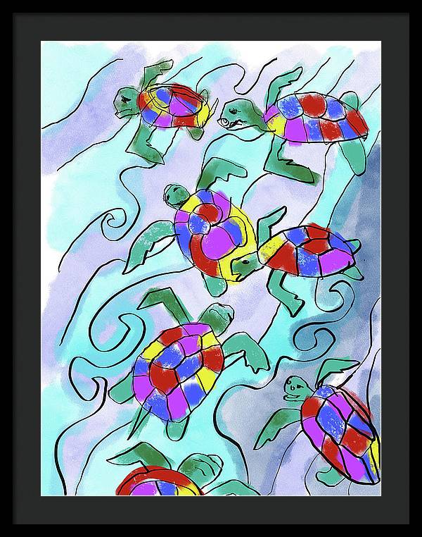 Sea Turtles - Framed Print