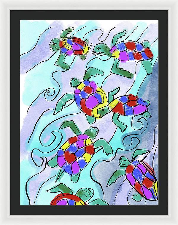 Sea Turtles - Framed Print