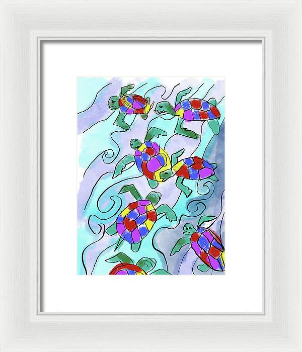Sea Turtles - Framed Print