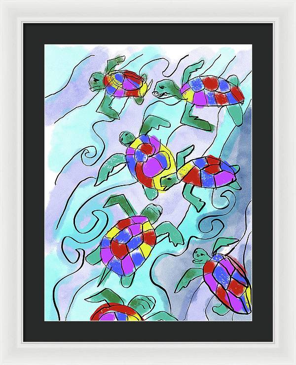 Sea Turtles - Framed Print