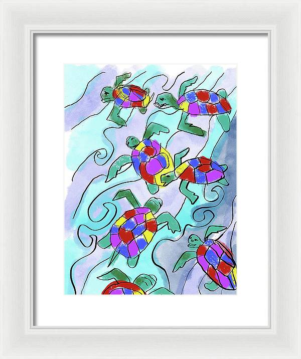 Sea Turtles - Framed Print