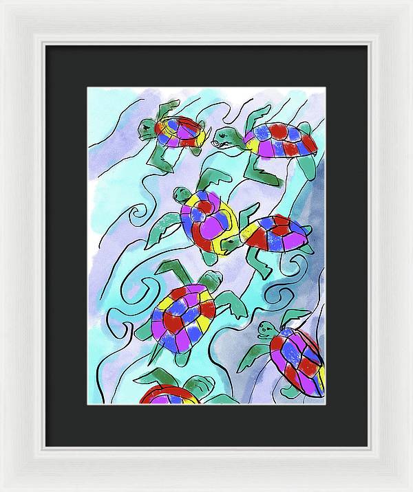 Sea Turtles - Framed Print