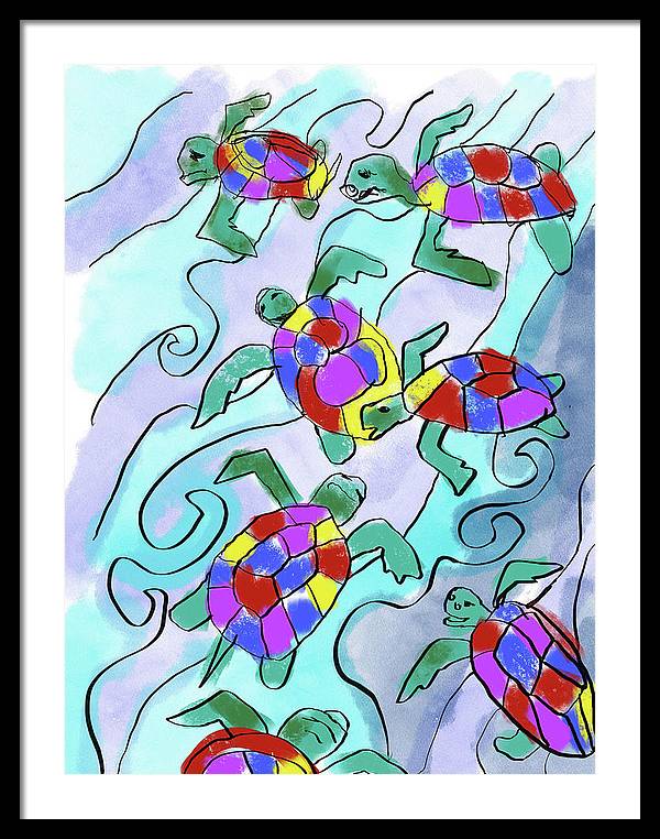 Sea Turtles - Framed Print