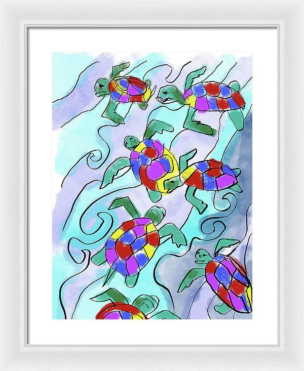 Sea Turtles - Framed Print