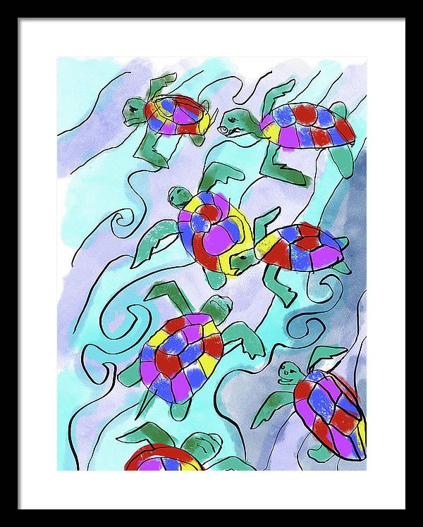 Sea Turtles - Framed Print
