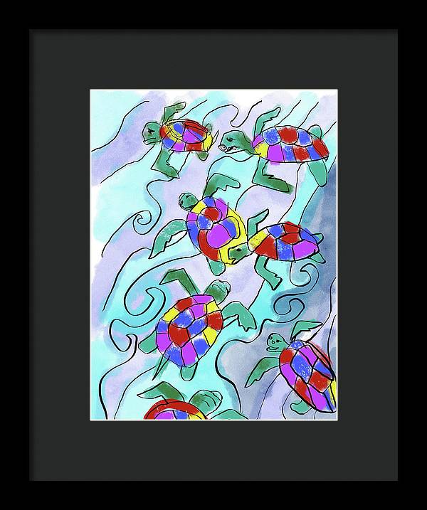 Sea Turtles - Framed Print