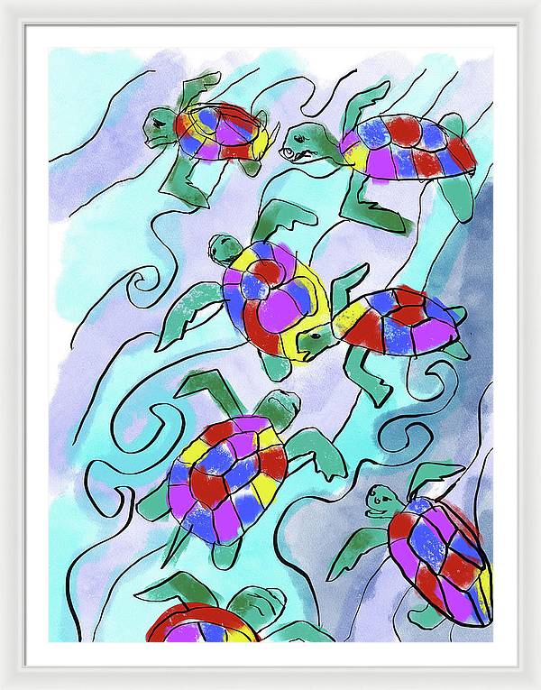 Sea Turtles - Framed Print