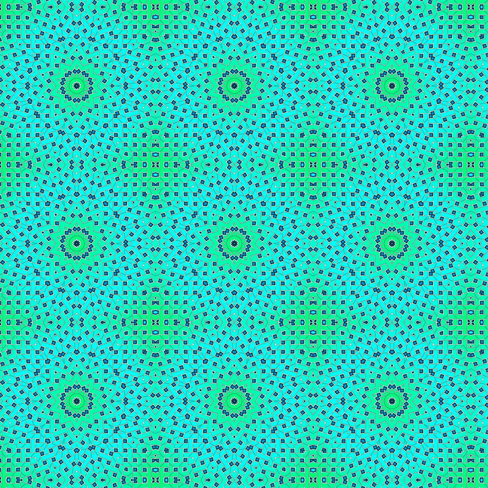 Sea Green Celtic Basket Weave Kaleidoscope Digital Image Download