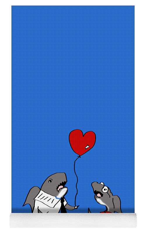 Shark Valentine - Yoga Mat