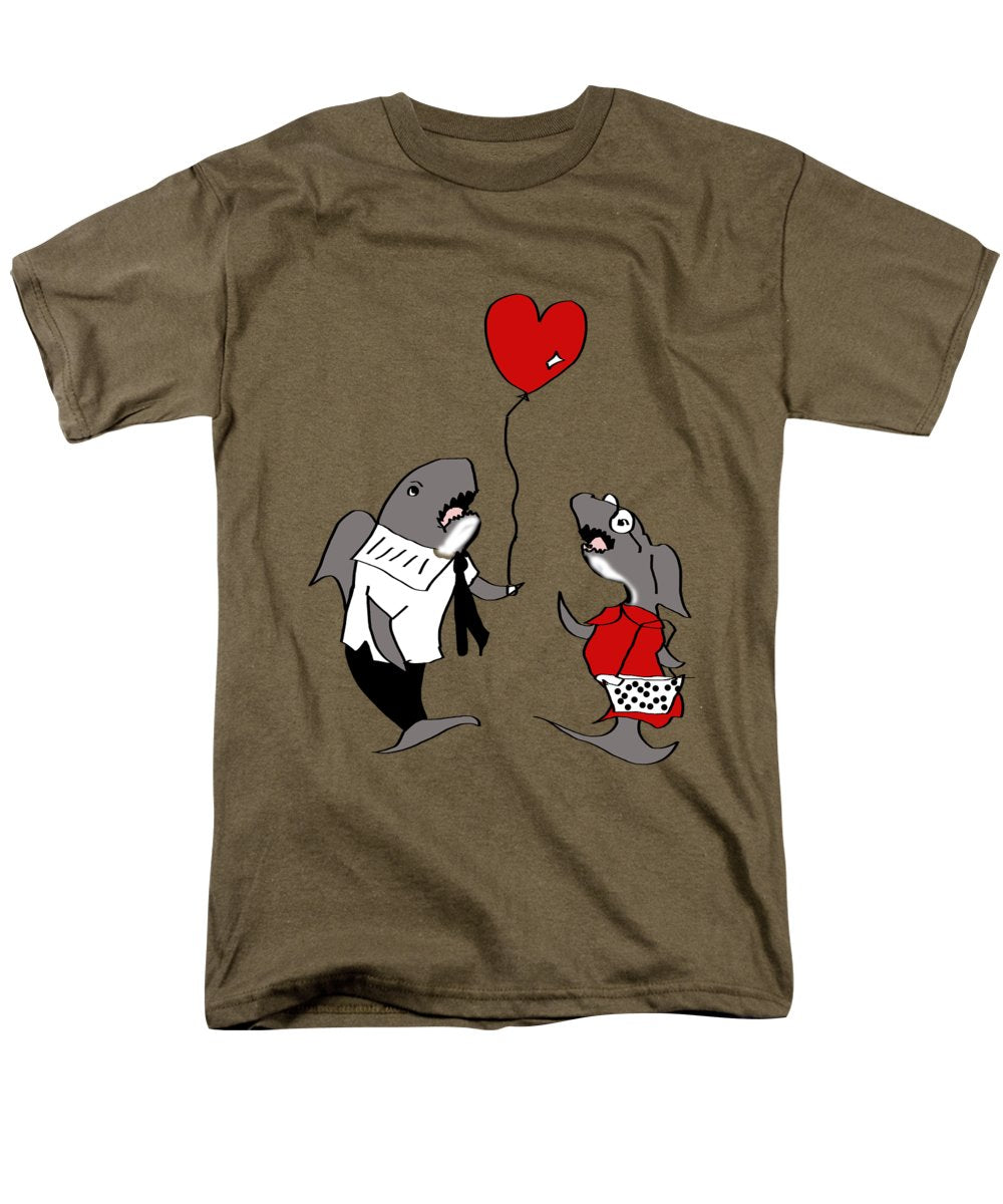 Shark Valentine - Men's T-Shirt (Regular Fit)