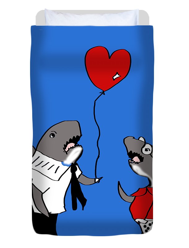Shark Valentine - Duvet Cover
