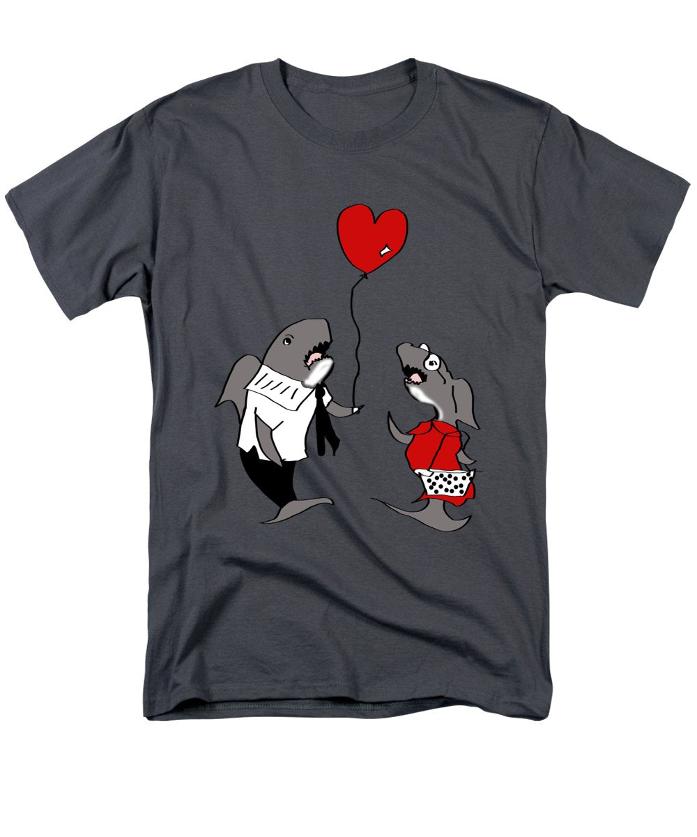 Shark Valentine - Men's T-Shirt (Regular Fit)