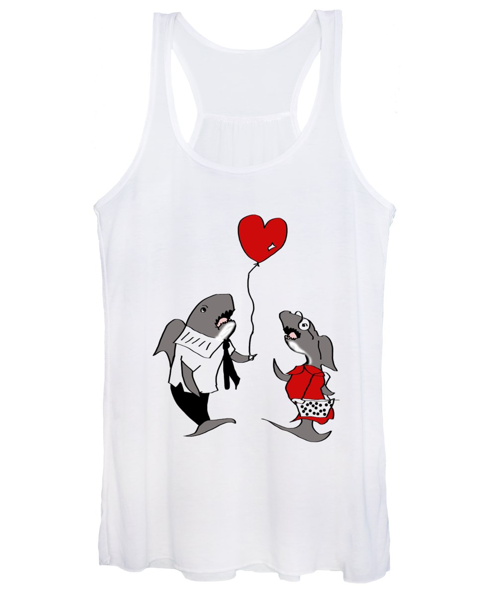 Shark Valentine - Women's Tank Top