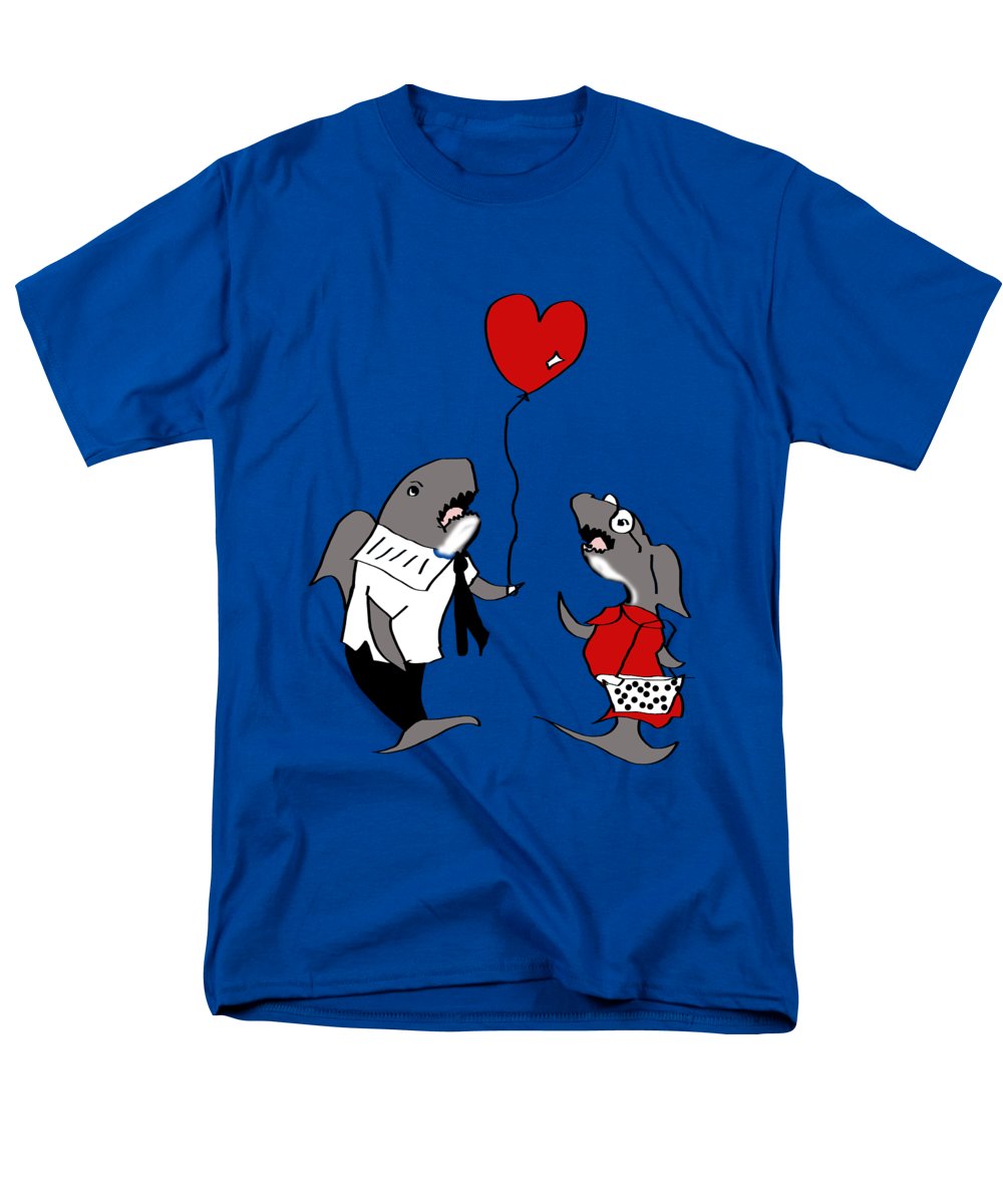 Shark Valentine - Men's T-Shirt (Regular Fit)