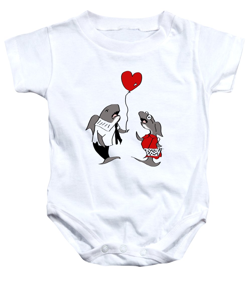 Shark Valentine - Baby Onesie