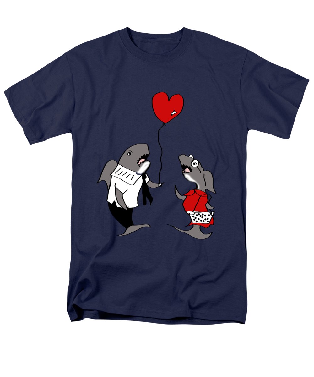 Shark Valentine - Men's T-Shirt (Regular Fit)