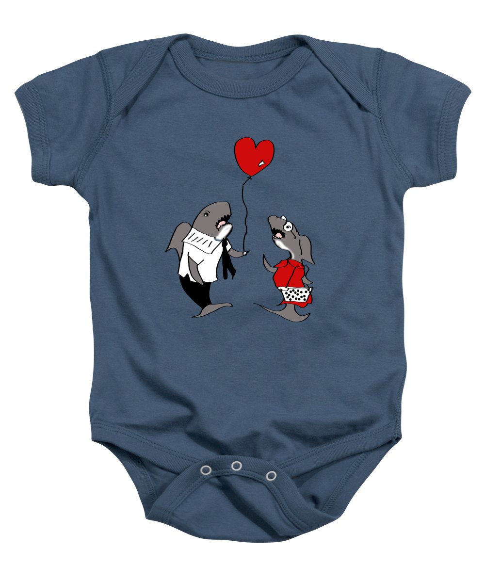 Shark Valentine - Baby Onesie