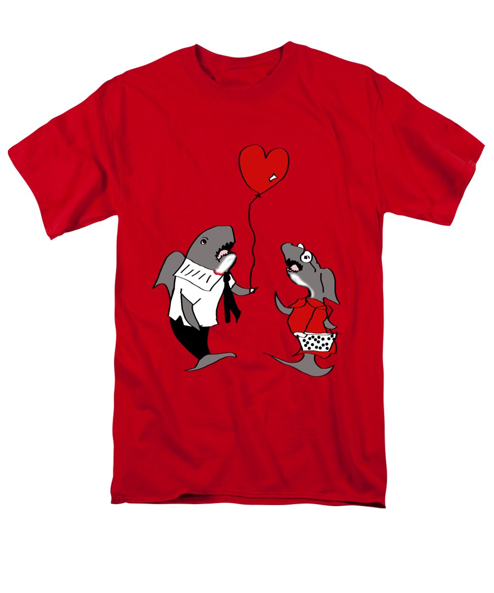 Shark Valentine - Men's T-Shirt (Regular Fit)