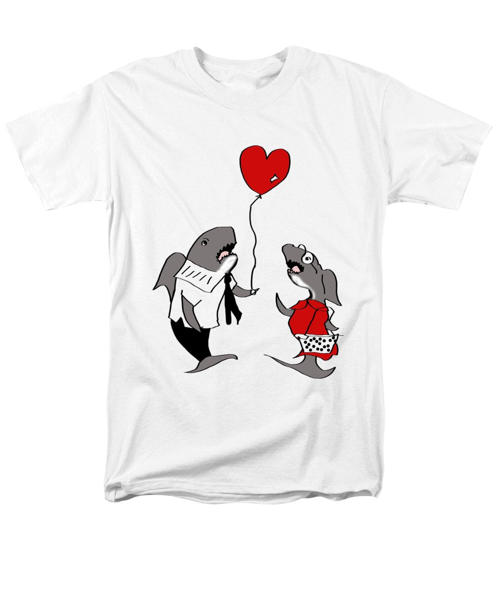 Shark Valentine - Men's T-Shirt (Regular Fit)