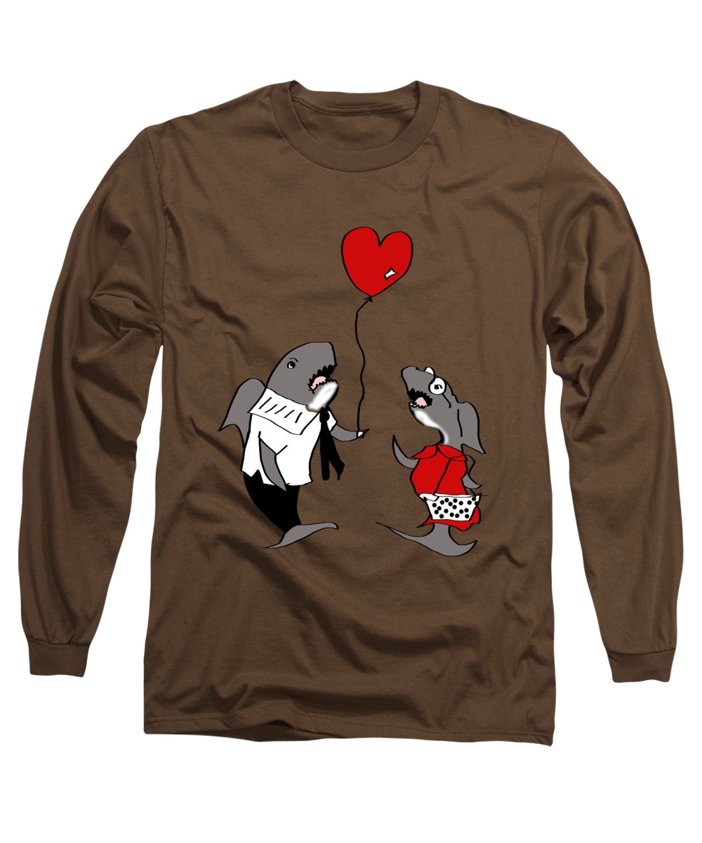 Shark Valentine - Long Sleeve T-Shirt