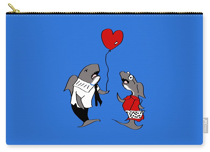 Shark Valentine - Zip Pouch