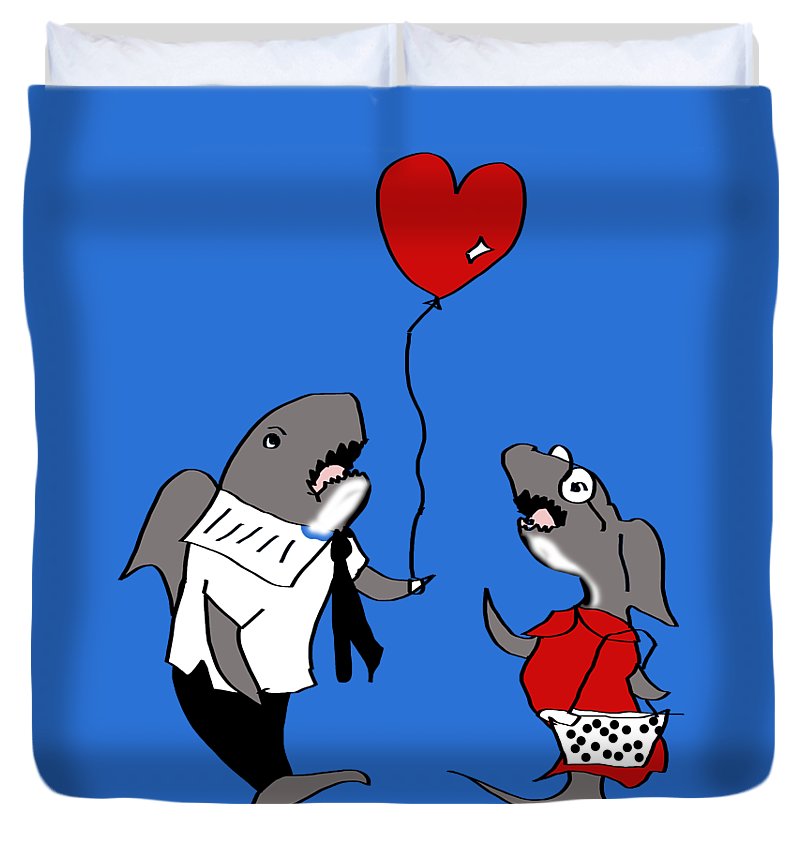 Shark Valentine - Duvet Cover