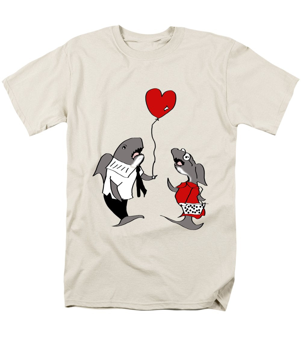 Shark Valentine - Men's T-Shirt (Regular Fit)