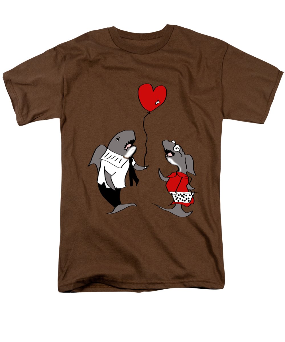 Shark Valentine - Men's T-Shirt (Regular Fit)