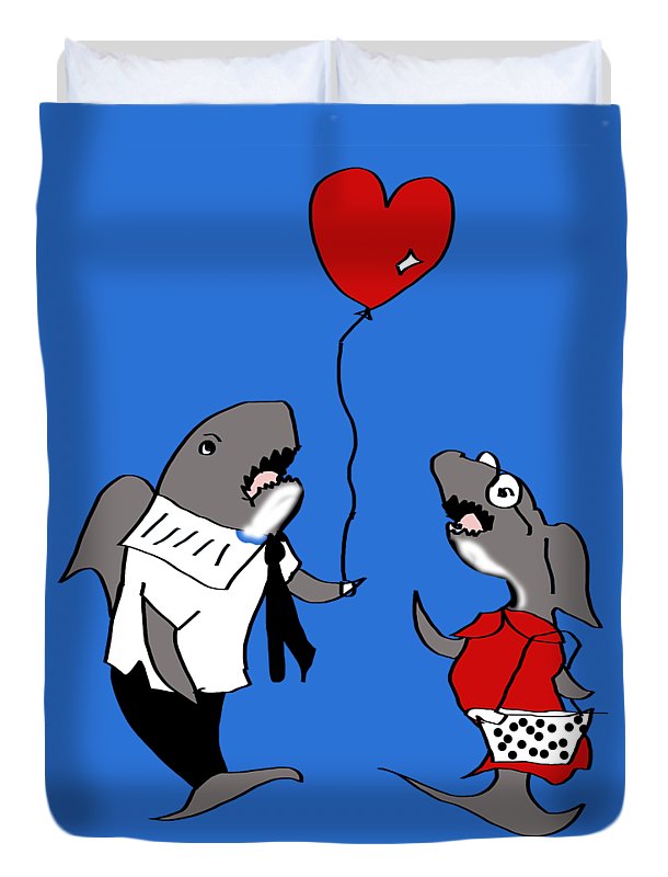 Shark Valentine - Duvet Cover