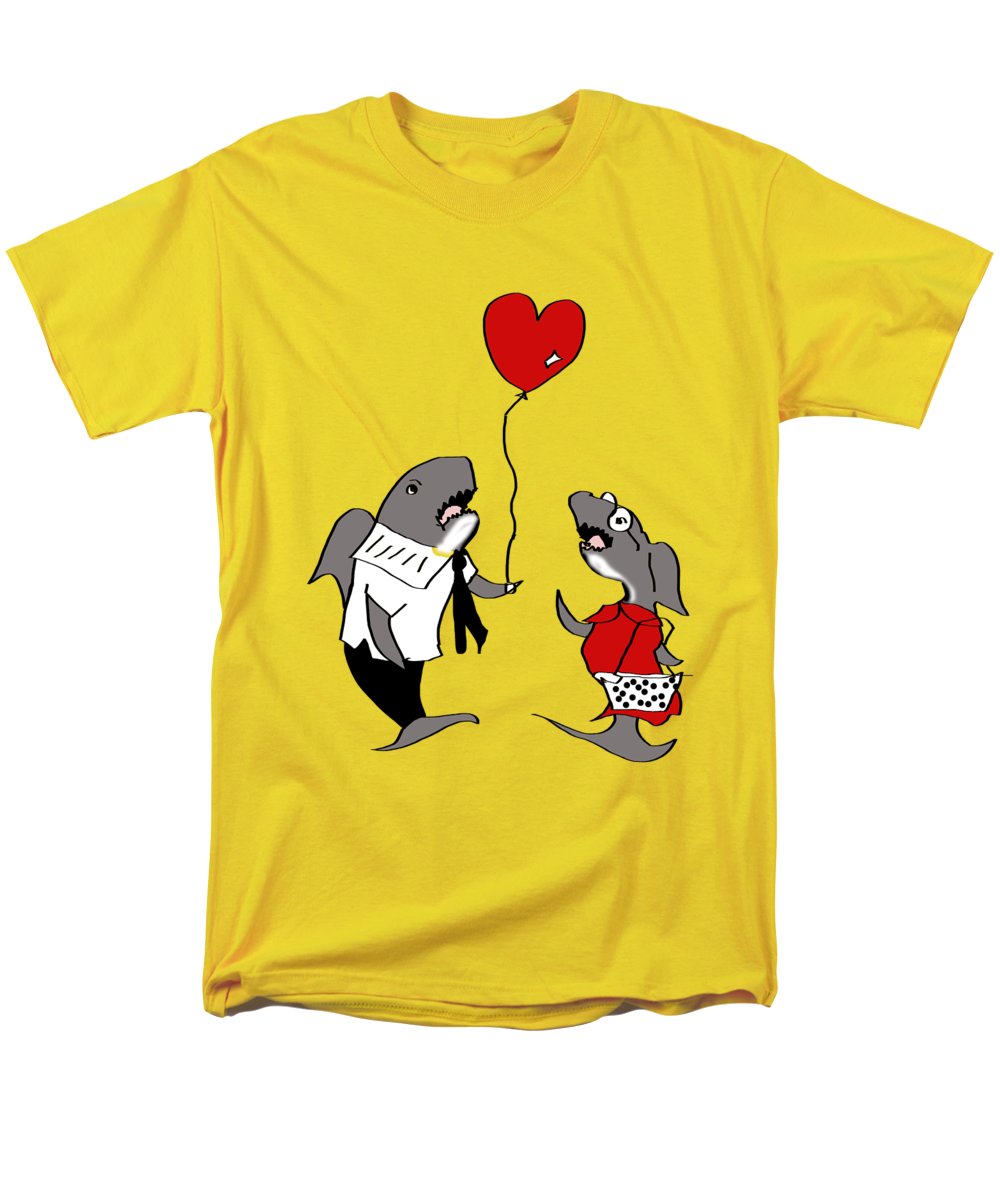 Shark Valentine - Men's T-Shirt (Regular Fit)
