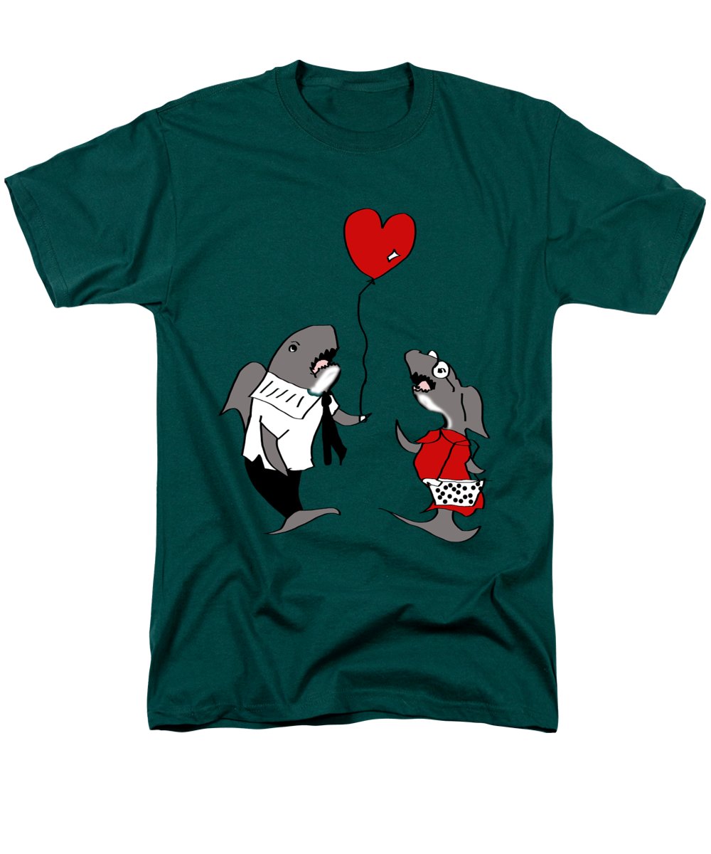 Shark Valentine - Men's T-Shirt (Regular Fit)