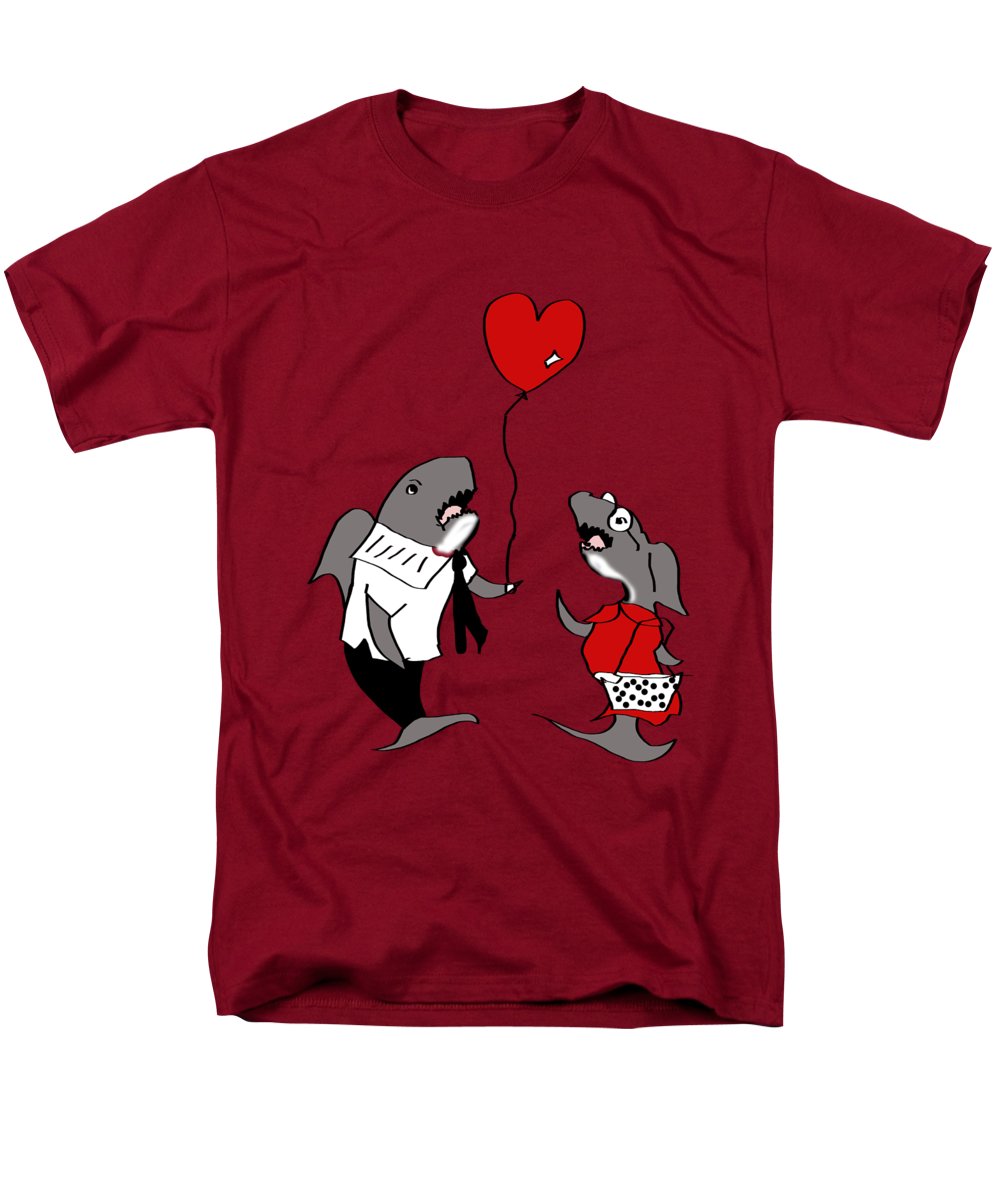 Shark Valentine - Men's T-Shirt (Regular Fit)
