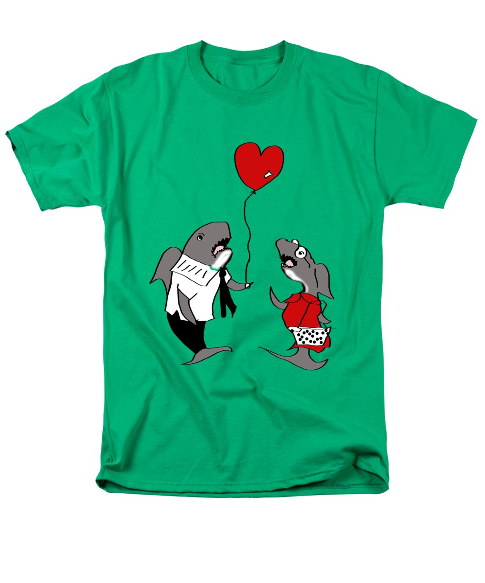 Shark Valentine - Men's T-Shirt (Regular Fit)