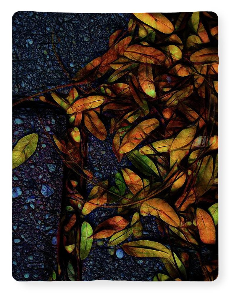 Sidewalk Leaves in Brick - Blanket