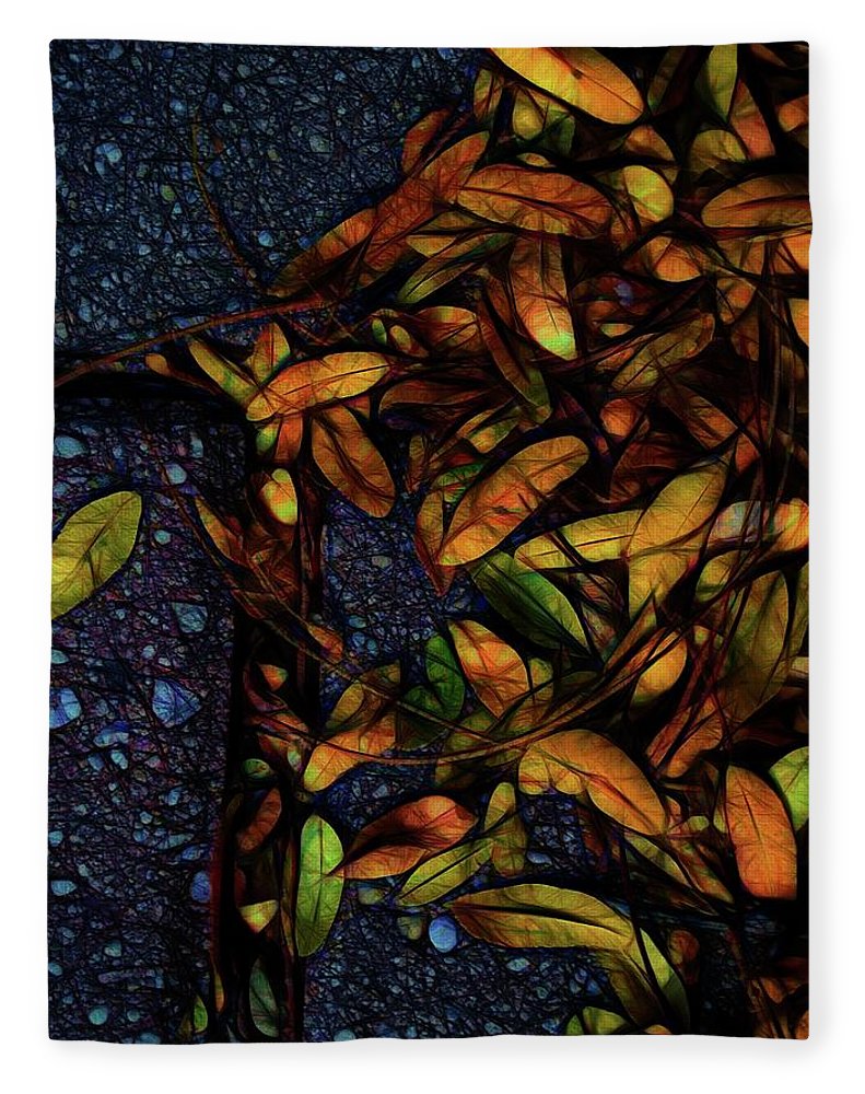 Sidewalk Leaves in Brick - Blanket