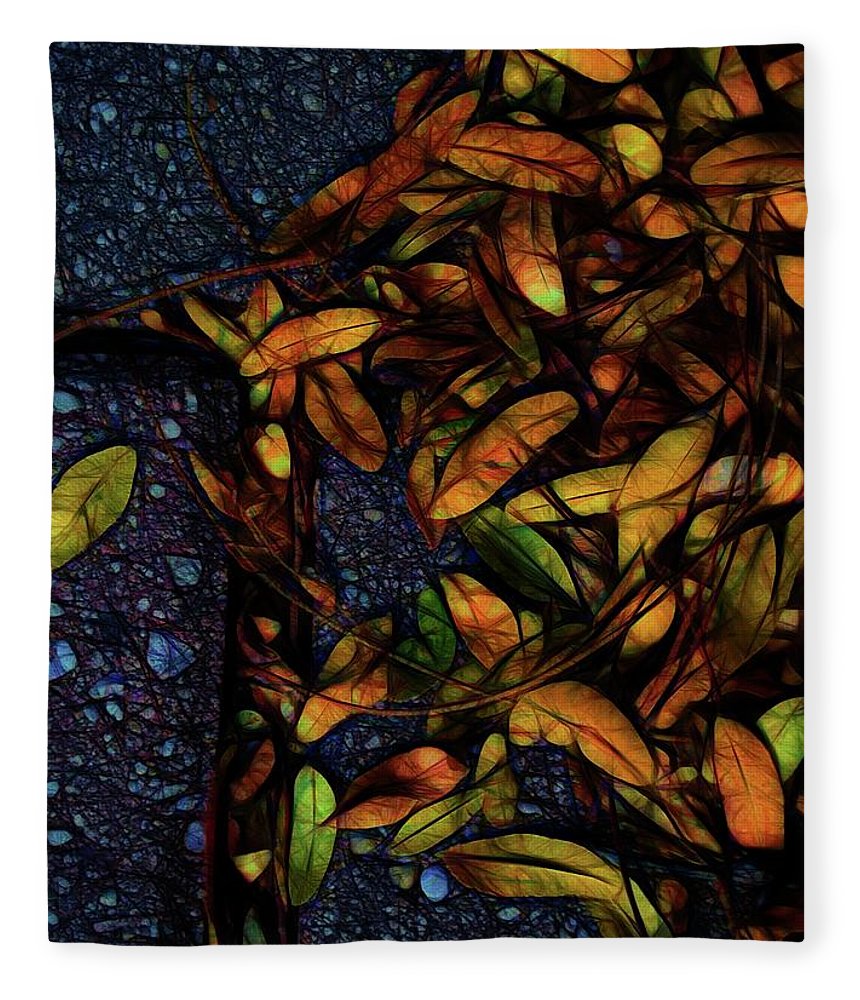 Sidewalk Leaves in Brick - Blanket