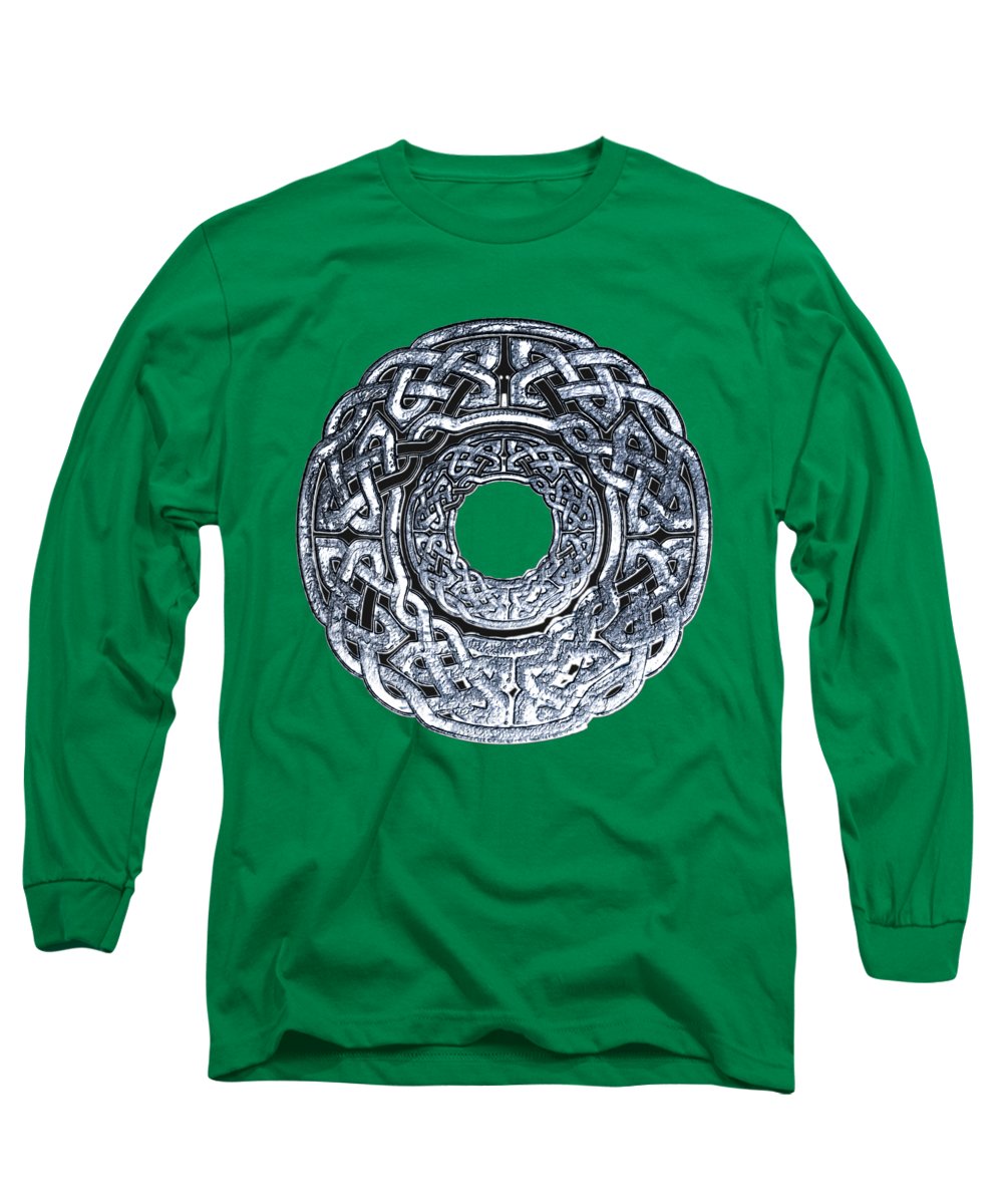 Silver Celtic Knot Circle - Long Sleeve T-Shirt