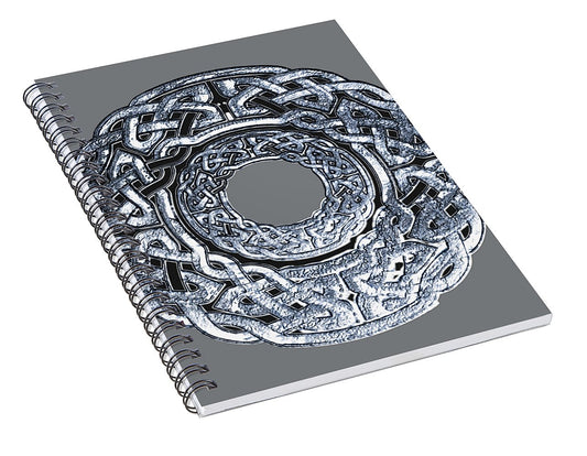 Silver Celtic Knot Circle - Spiral Notebook