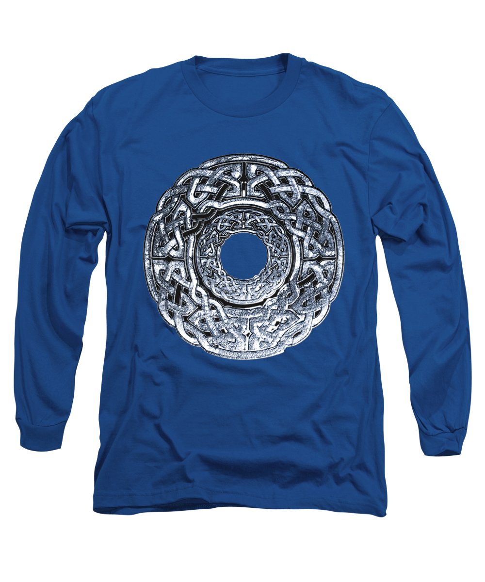 Silver Celtic Knot Circle - Long Sleeve T-Shirt