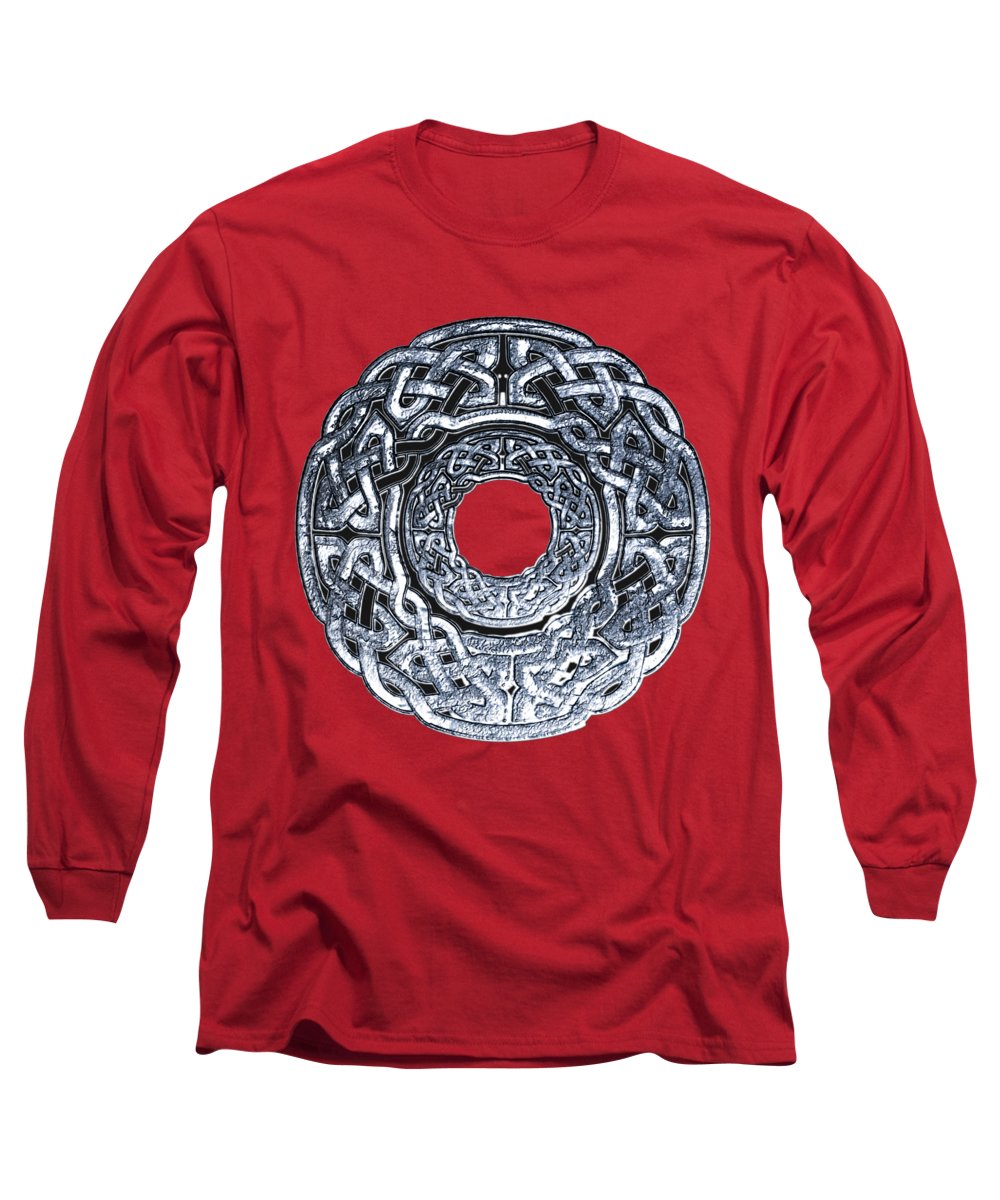 Silver Celtic Knot Circle - Long Sleeve T-Shirt