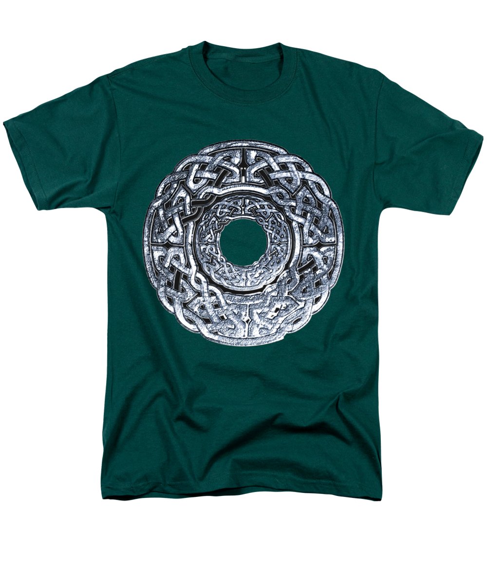 Silver Celtic Knot Circle - Men's T-Shirt (Regular Fit)