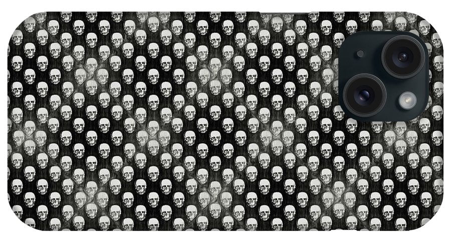 Sketchy Skulls Pattern - Phone Case