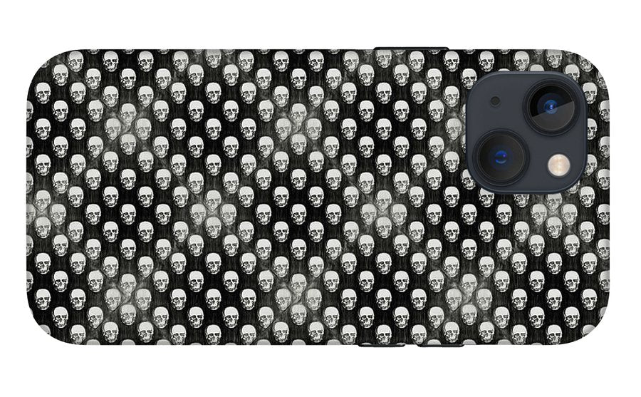 Sketchy Skulls Pattern - Phone Case