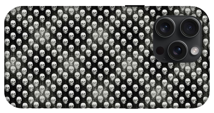Sketchy Skulls Pattern - Phone Case