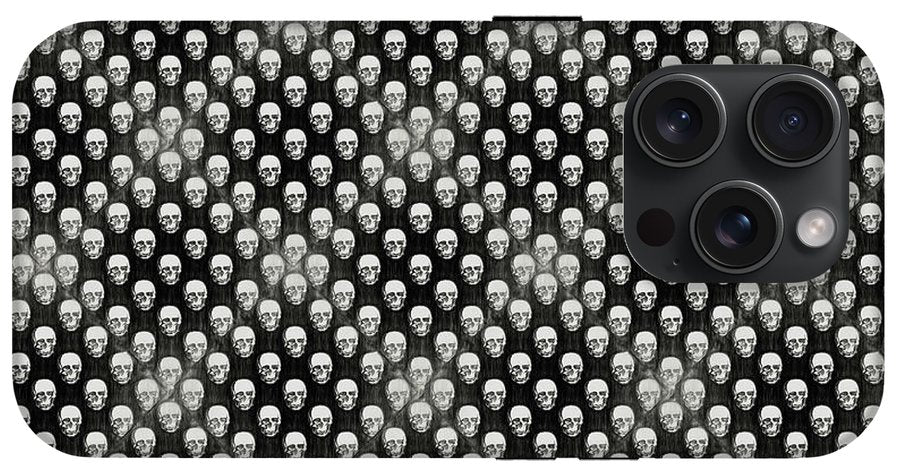 Sketchy Skulls Pattern - Phone Case