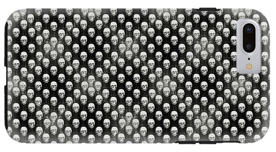 Sketchy Skulls Pattern - Phone Case