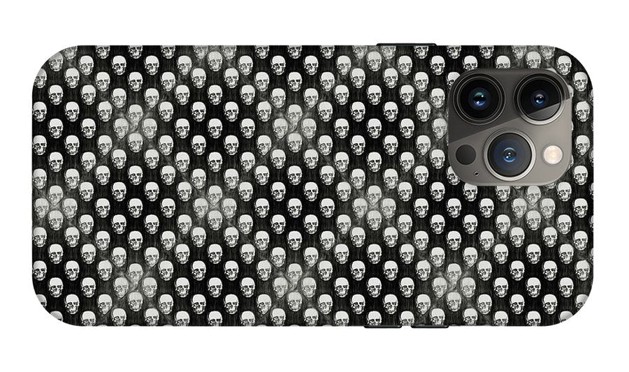 Sketchy Skulls Pattern - Phone Case