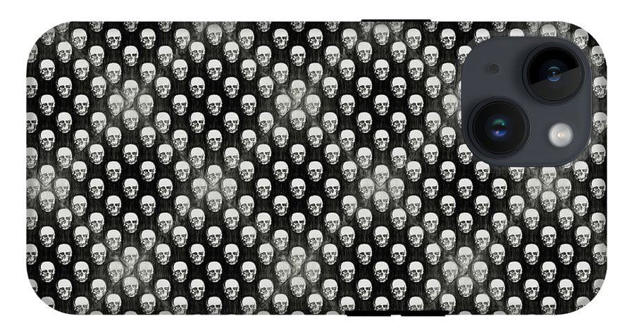 Sketchy Skulls Pattern - Phone Case